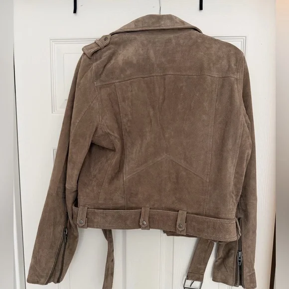 Blank NYC Taupe Suede Moto Jacket - Picture 4 of 5